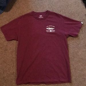 maroon salty crew t shirt